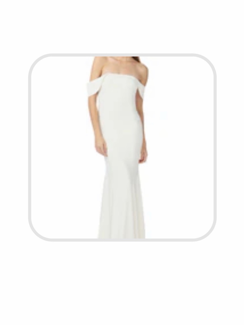 JAYGODFREY White off the-Shoulder Mermaid Gown New Without Tags